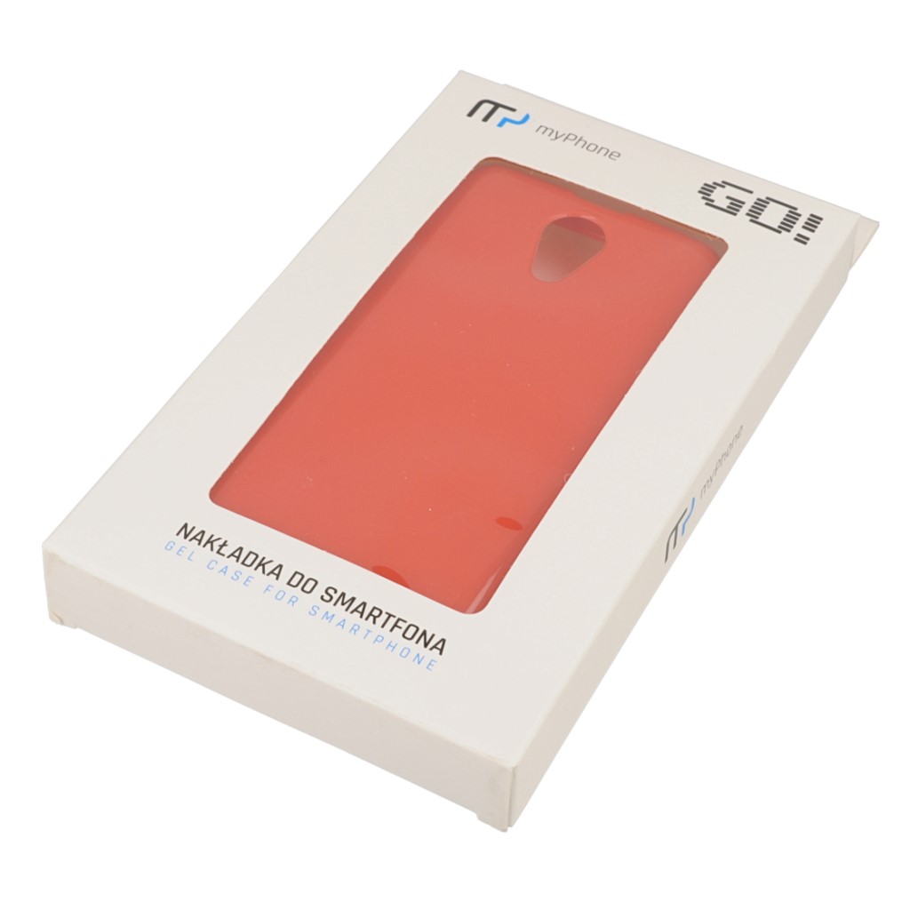 Pokrowiec oryginalne GO! silikonowe etui BACK CASE czerwone myPhone GO! / 8 Pokrowiec oryginalne GO! silikonowe etui BACK CASE czerwone myPhone GO! / 8