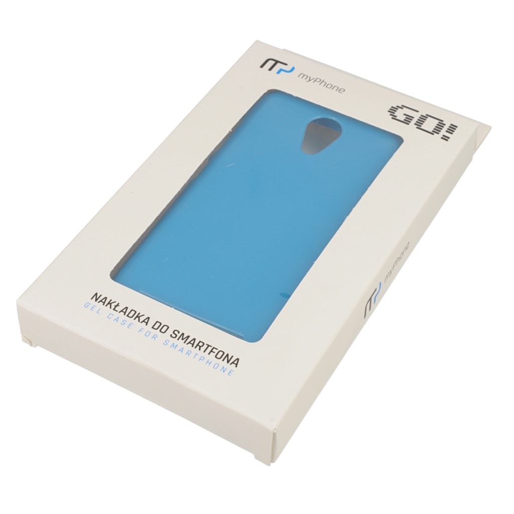 Pokrowiec oryginalne GO! silikonowe etui BACK CASE niebieskie myPhone GO! / 8