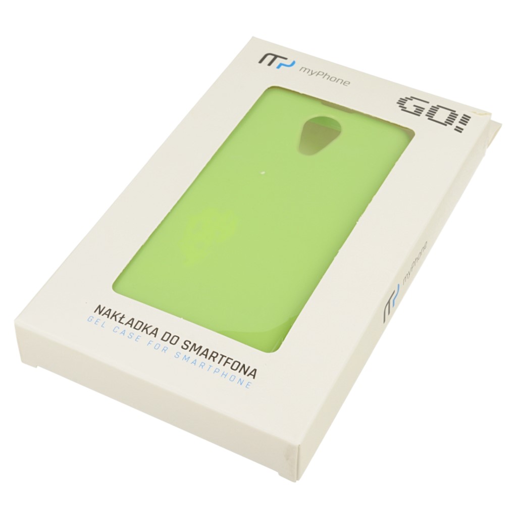 Pokrowiec silikonowe etui BACK CASE zielone myPhone GO! / 8