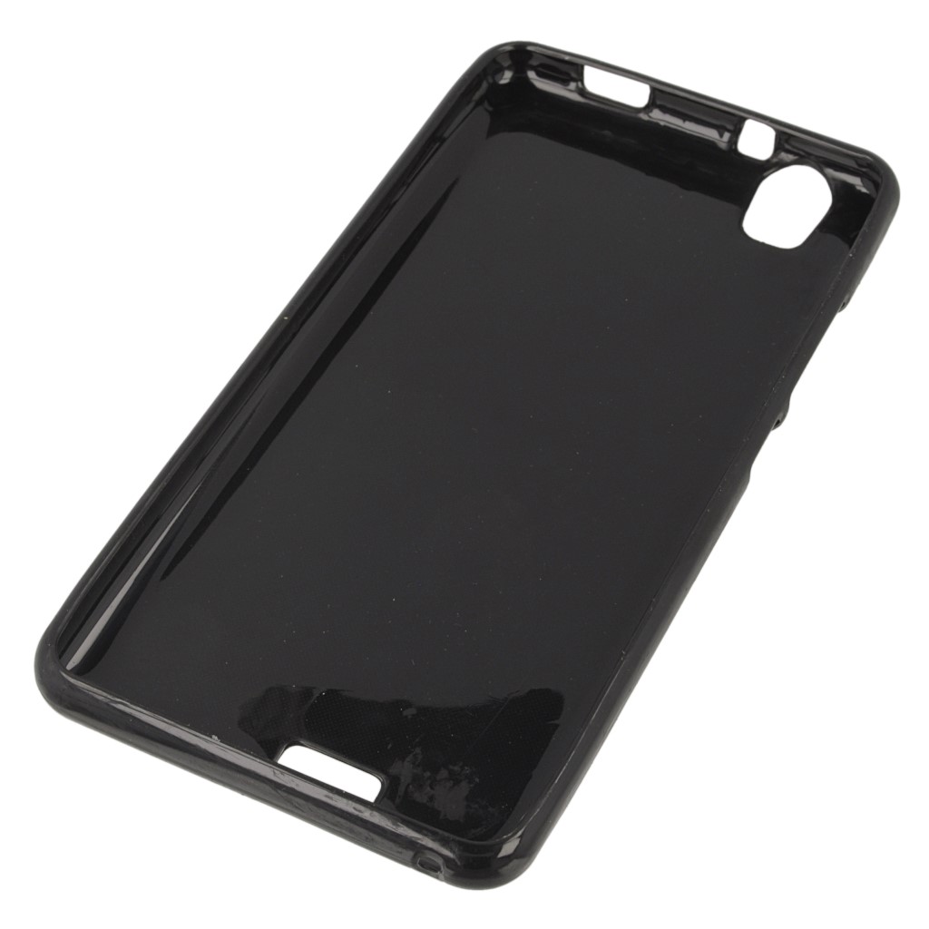 Pokrowiec oryginalne silikonowe etui BACK CASE czarne myPhone Q-Smart Plus / 3