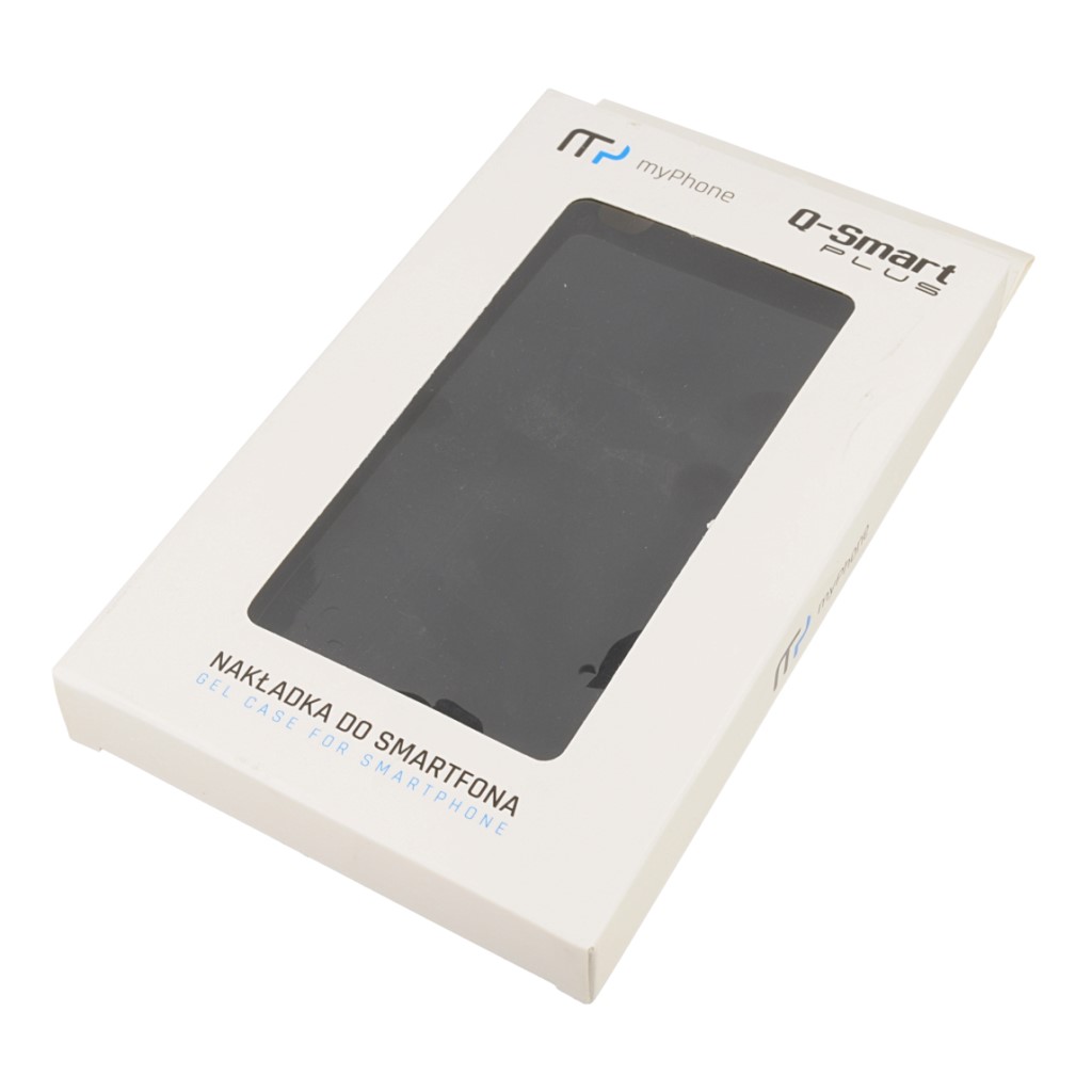 Pokrowiec oryginalne silikonowe etui BACK CASE czarne myPhone Q-Smart Plus / 8
