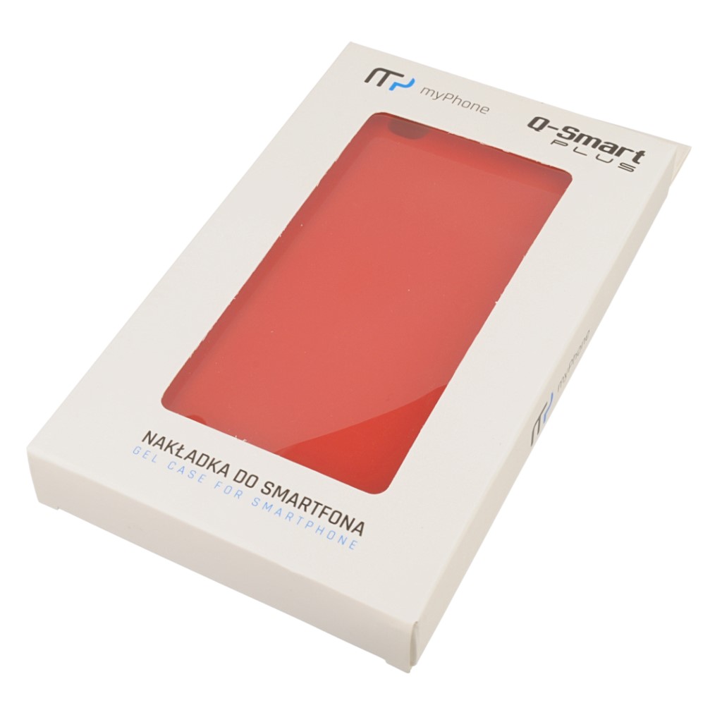 Pokrowiec oryginalne silikonowe etui BACK CASE czerwony myPhone Q-Smart Plus / 8