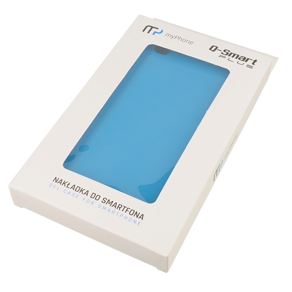 Pokrowiec oryginalne silikonowe etui BACK CASE niebieskie myPhone Q-Smart Plus / 8