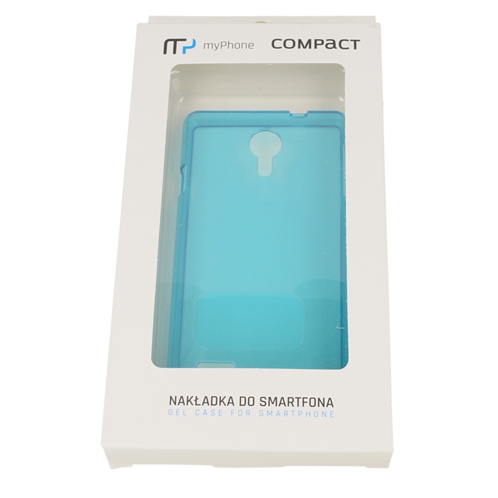 Pokrowiec oryginalne COMPACT silikonowe etui BACK CASE niebieskie myPhone Compact / 8