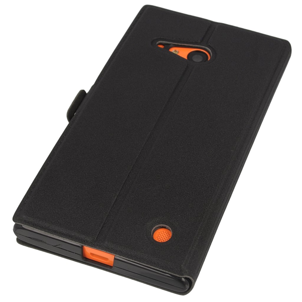 Pokrowiec etui Flexi Book czarne NOKIA Lumia 730 / 4