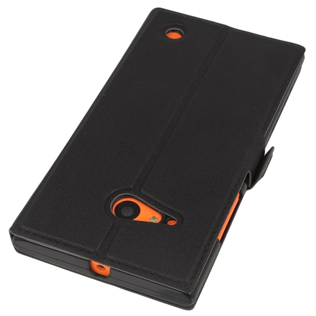 Pokrowiec etui Flexi Book czarne NOKIA Lumia 730 / 5