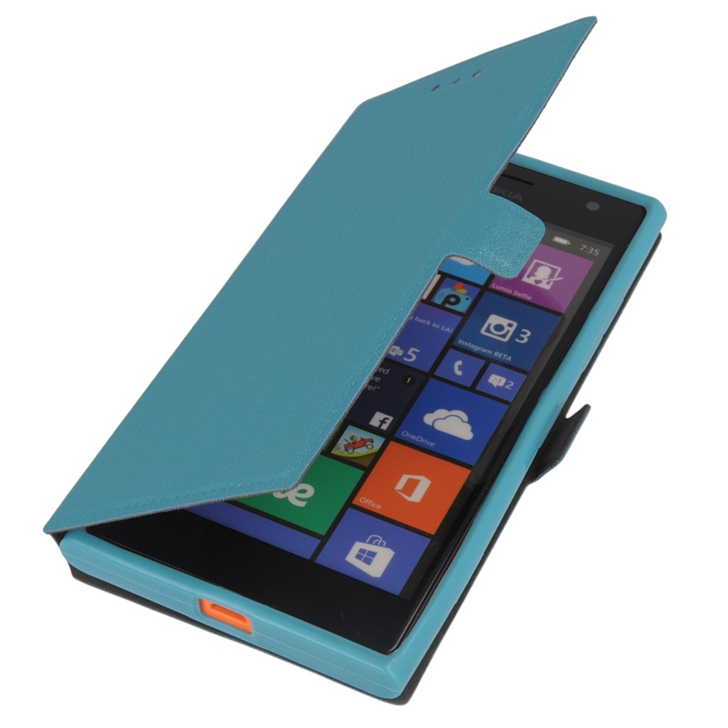 Pokrowiec etui Flexi Book niebieskie NOKIA Lumia 730