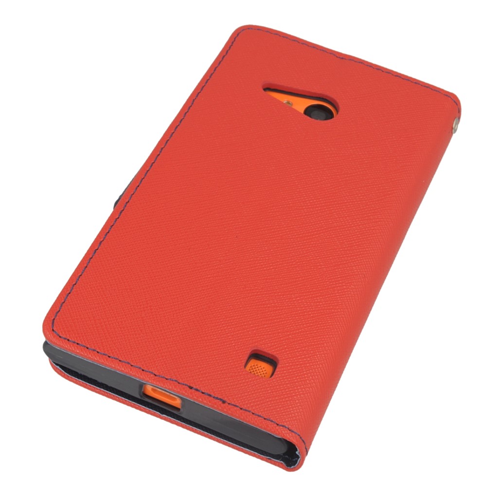 Pokrowiec etui z klapk na magnes Fancy Case czerwono-granatowe NOKIA Lumia 730 / 4