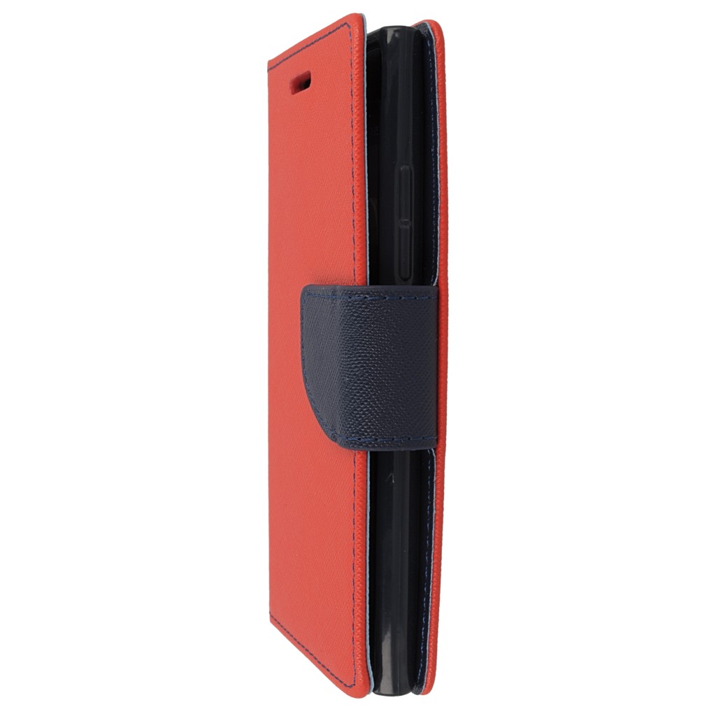 Pokrowiec etui z klapk na magnes Fancy Case czerwono-granatowe NOKIA Lumia 730 / 6