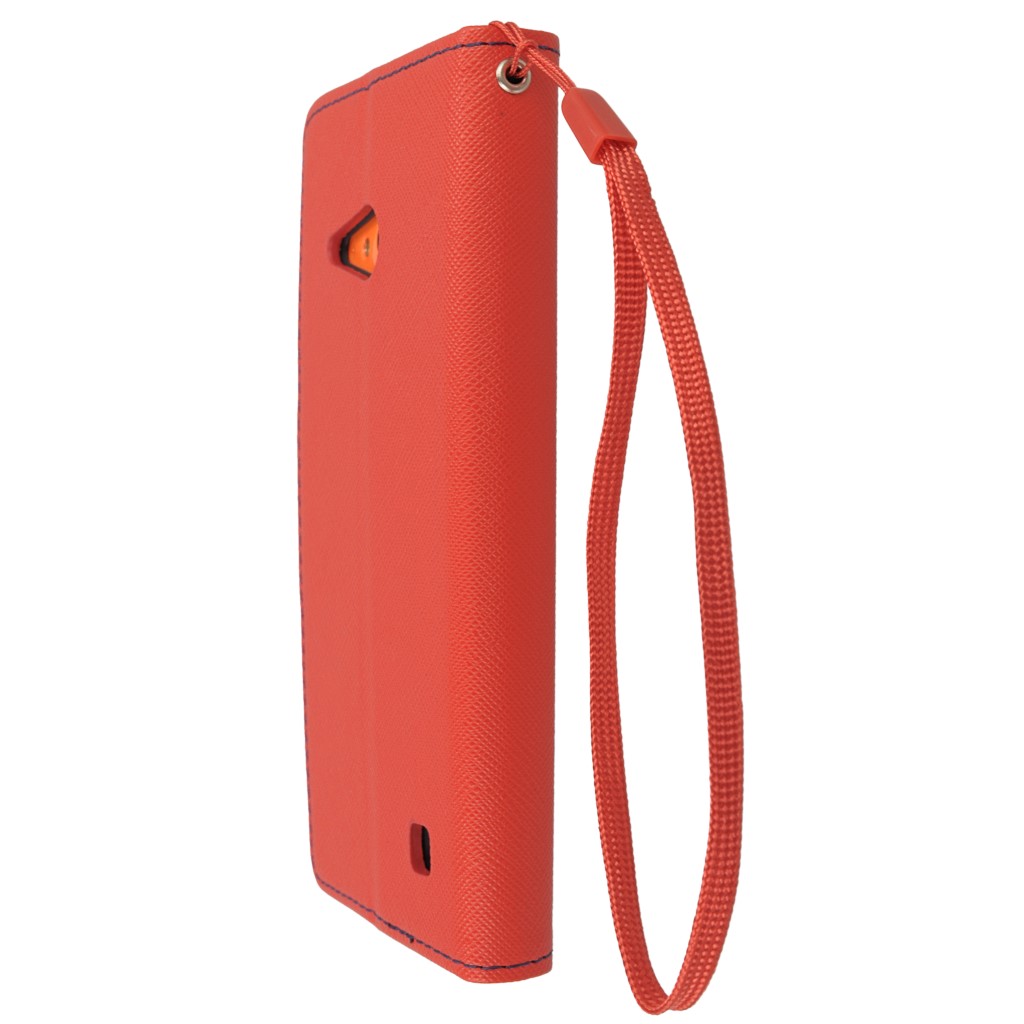 Pokrowiec etui z klapk na magnes Fancy Case czerwono-granatowe NOKIA Lumia 730 / 7