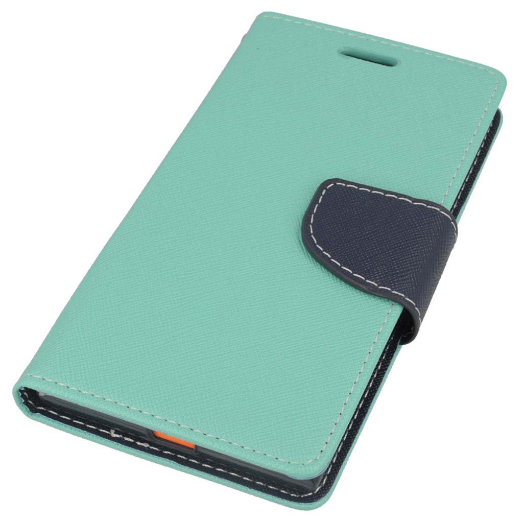 Pokrowiec etui z klapk na magnes Fancy Case mitowo-granatowe NOKIA Lumia 730 / 2