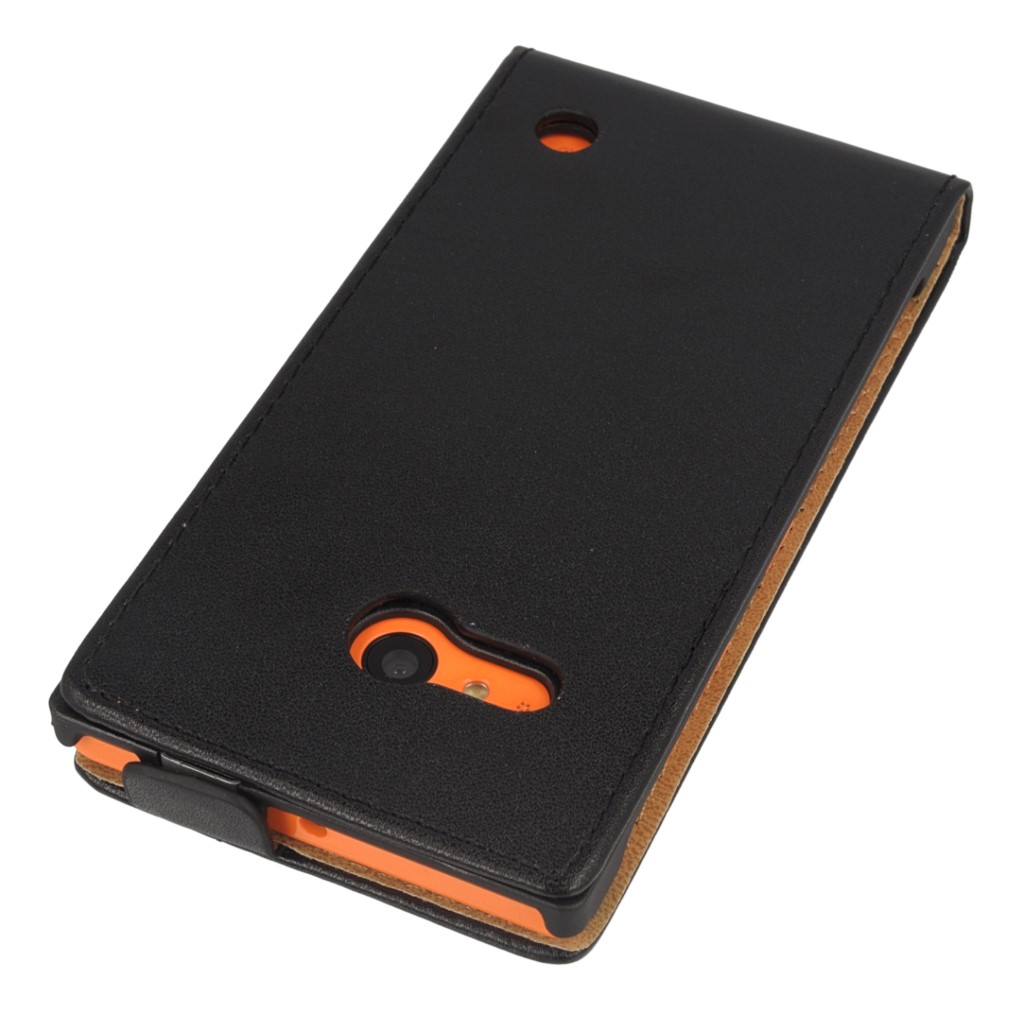 Pokrowiec z klapk na magnes Prestige Slim czarny NOKIA Lumia 730 / 4