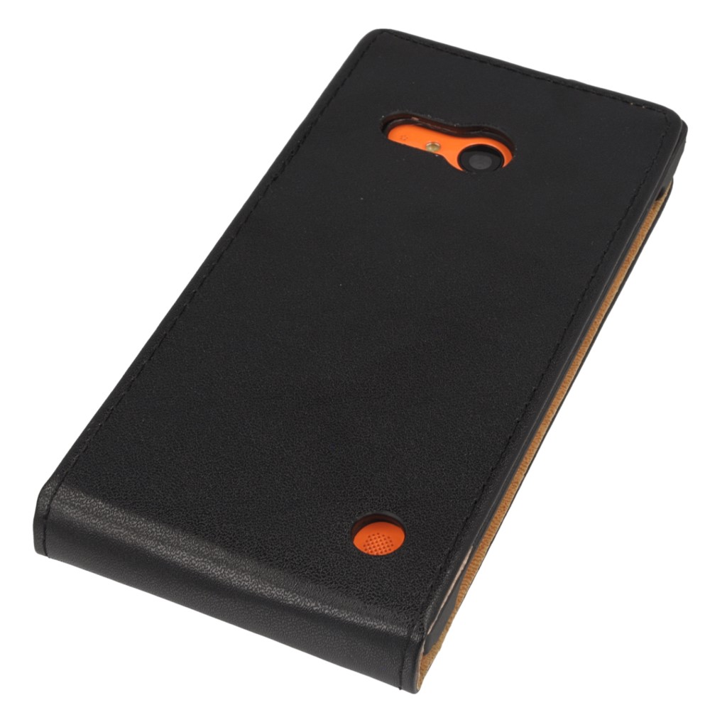Pokrowiec z klapk na magnes Prestige Slim czarny NOKIA Lumia 730 / 5