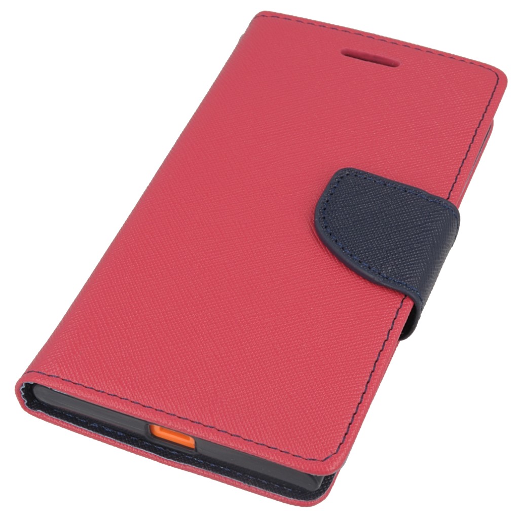 Pokrowiec etui z klapk na magnes Fancy Case rowo-granatowe NOKIA Lumia 730 / 2