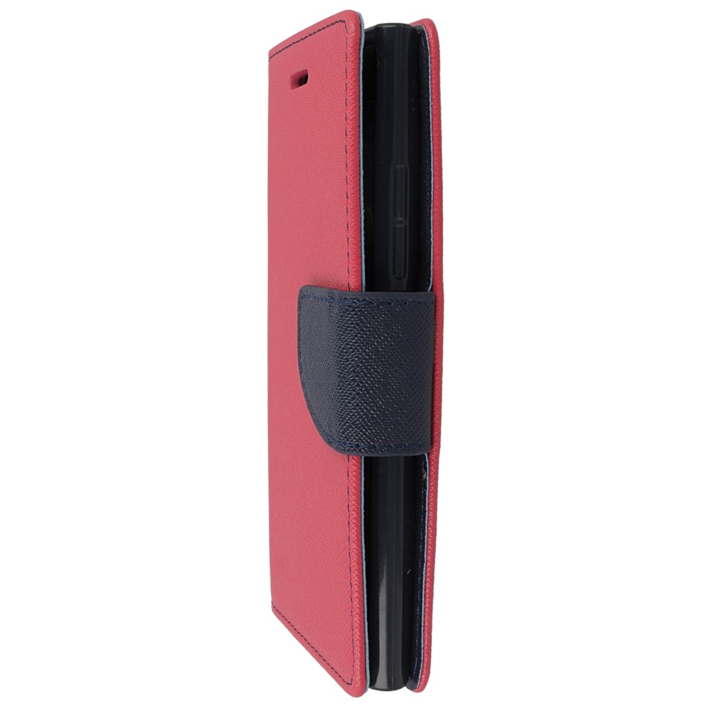 Pokrowiec etui z klapk na magnes Fancy Case rowo-granatowe NOKIA Lumia 730 / 6
