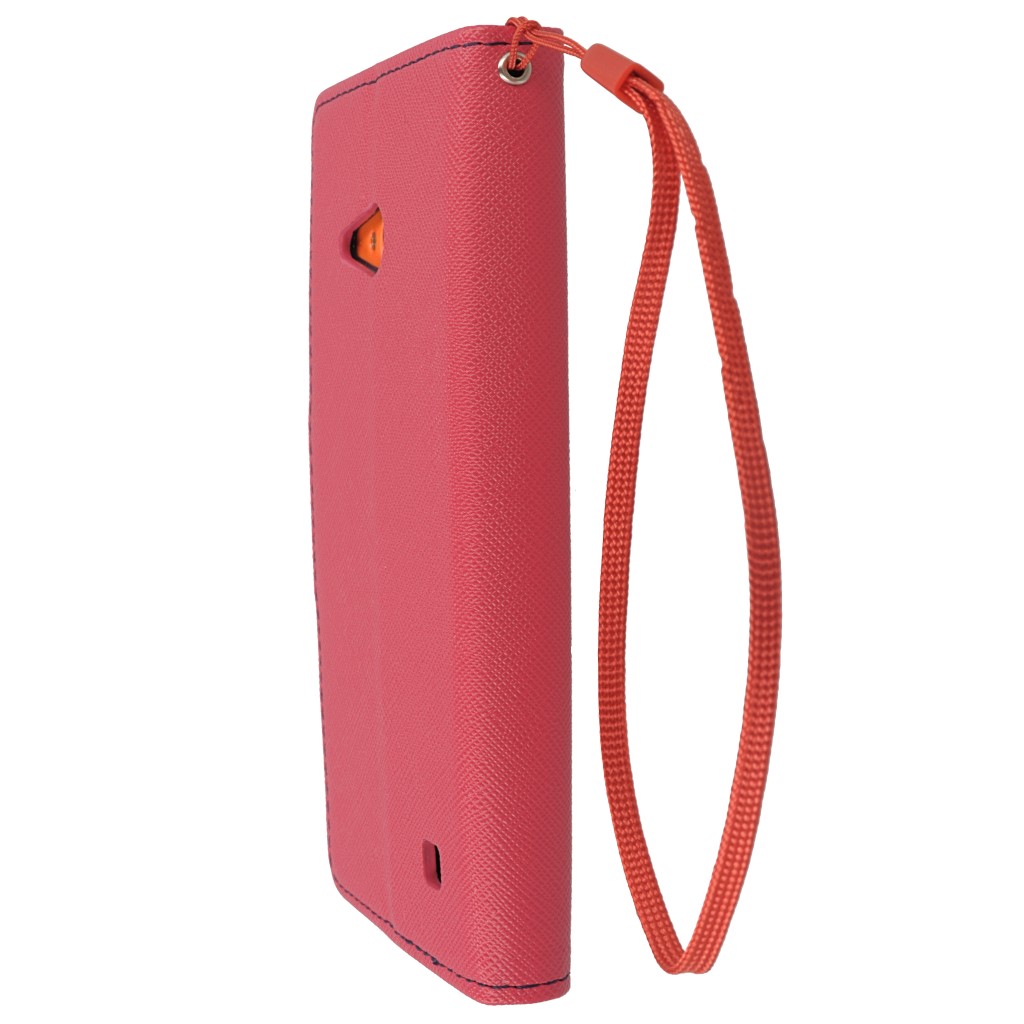 Pokrowiec etui z klapk na magnes Fancy Case rowo-granatowe NOKIA Lumia 730 / 7