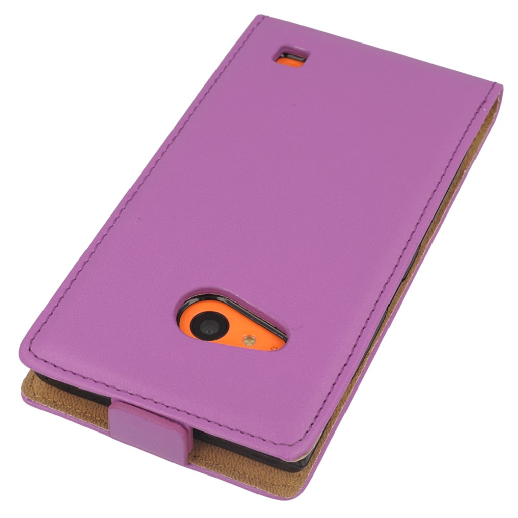 Pokrowiec z klapk na magnes Prestige Slim Flexi fioletowy NOKIA Lumia 730 / 4