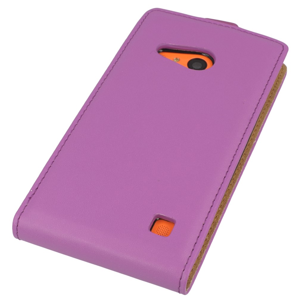 Pokrowiec z klapk na magnes Prestige Slim Flexi fioletowy NOKIA Lumia 730 / 5
