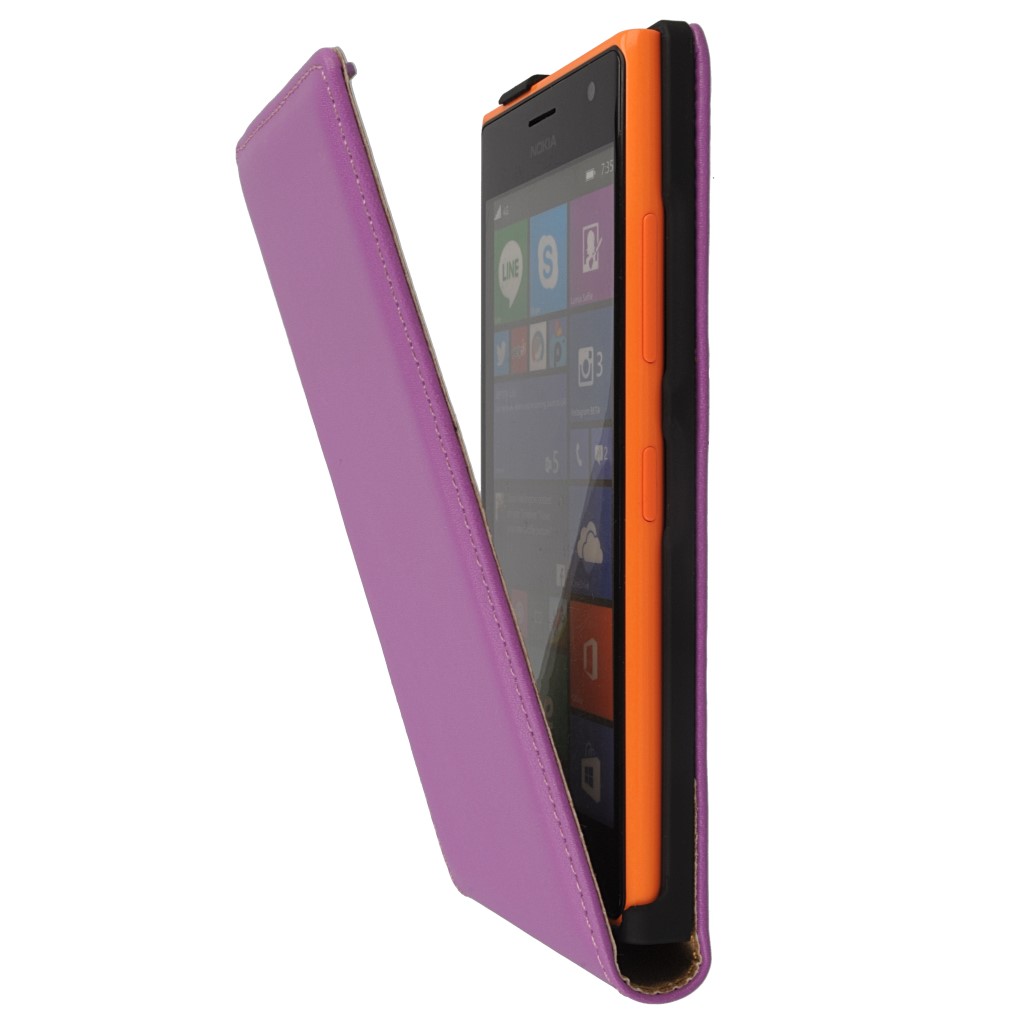 Pokrowiec z klapk na magnes Prestige Slim fioletowy NOKIA Lumia 730 / 7