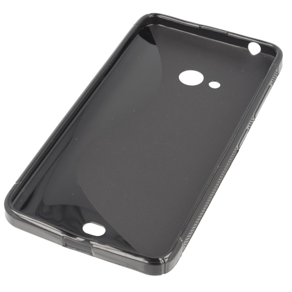 Pokrowiec etui silikonowe S-CASE czarne Microsoft Lumia 540 Dual SIM / 3