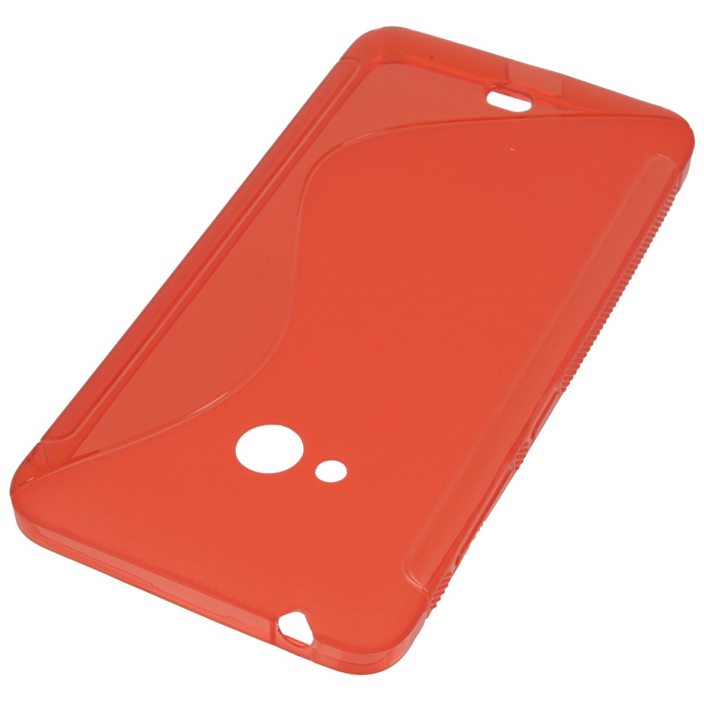 Pokrowiec etui silikonowe S-CASE czerwone Microsoft Lumia 540 Dual SIM / 2