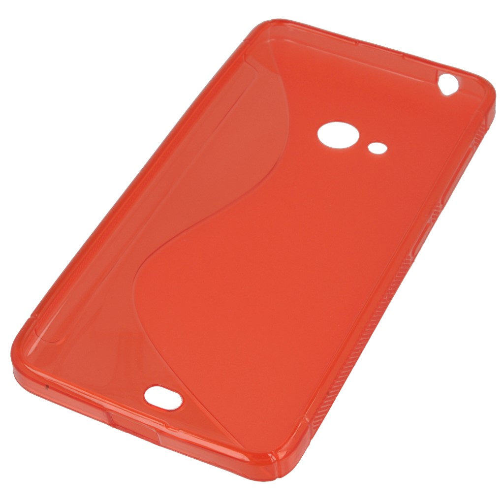 Pokrowiec etui silikonowe S-CASE czerwone Microsoft Lumia 540 Dual SIM / 3
