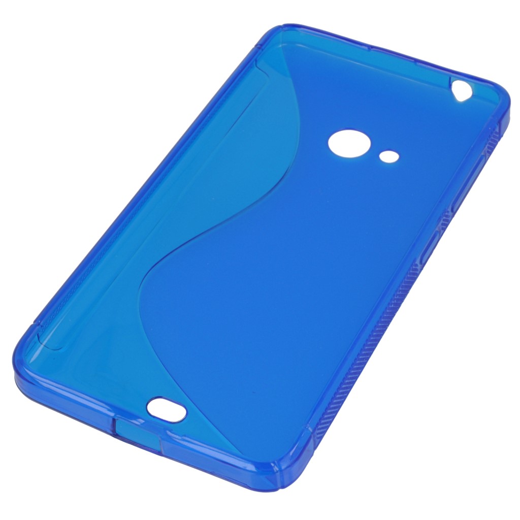 Pokrowiec etui silikonowe S-CASE niebieskie Microsoft Lumia 540 Dual SIM / 3