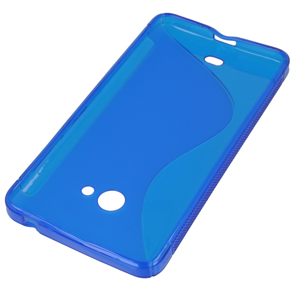 Pokrowiec etui silikonowe S-CASE niebieskie Microsoft Lumia 540 Dual SIM / 4