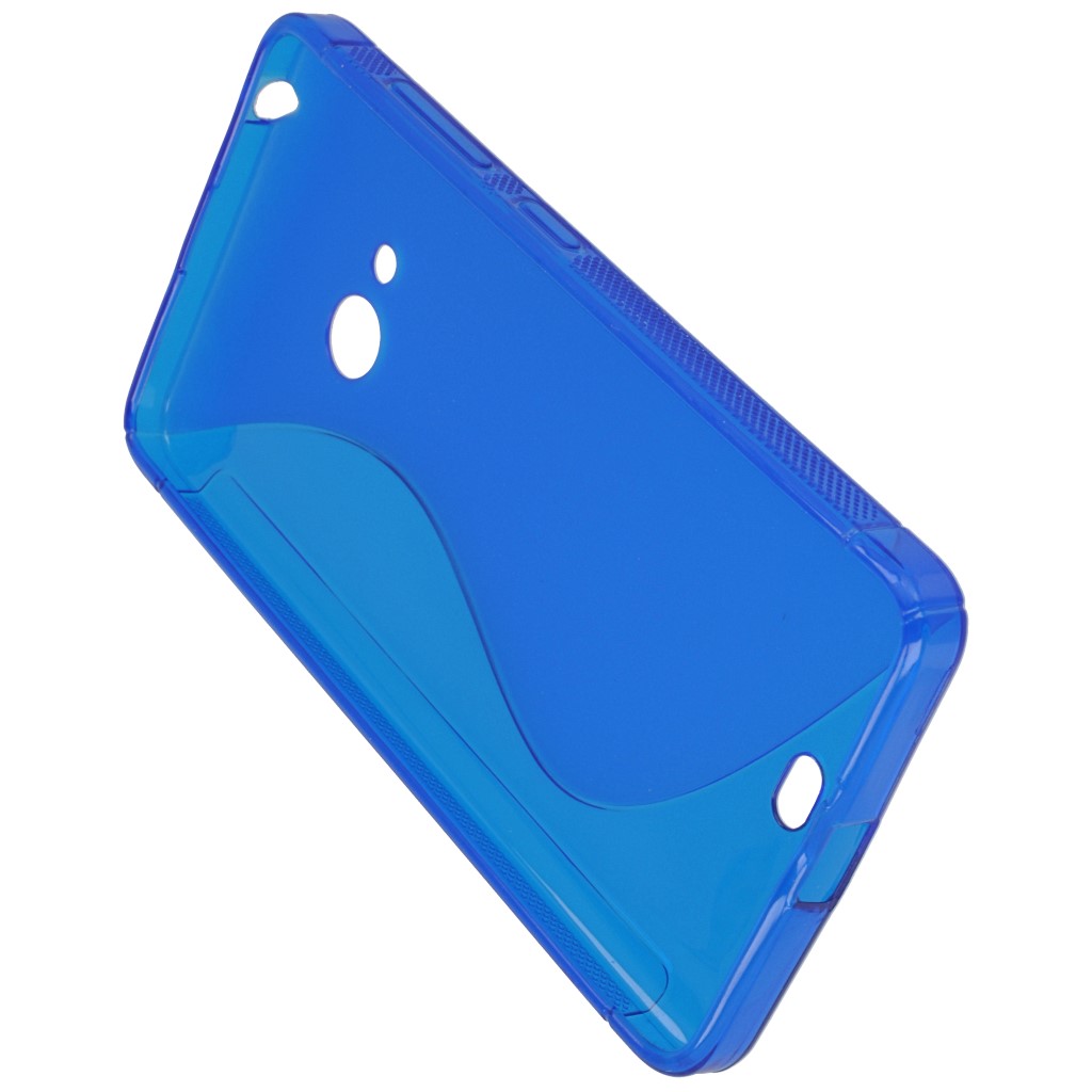 Pokrowiec etui silikonowe S-CASE niebieskie Microsoft Lumia 540 Dual SIM / 8