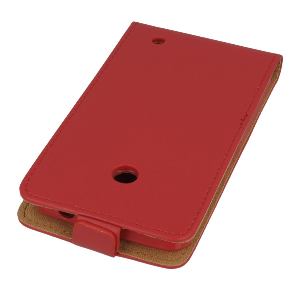 Pokrowiec z klapk na magnes Prestige Slim Flexi czerwony NOKIA Lumia 630 / 4