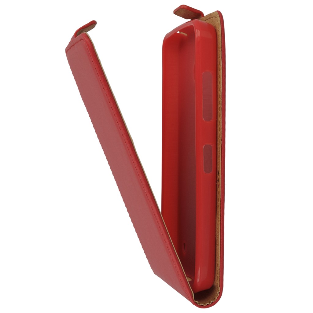 Pokrowiec z klapk na magnes Prestige Slim Flexi czerwony NOKIA Lumia 630 / 7