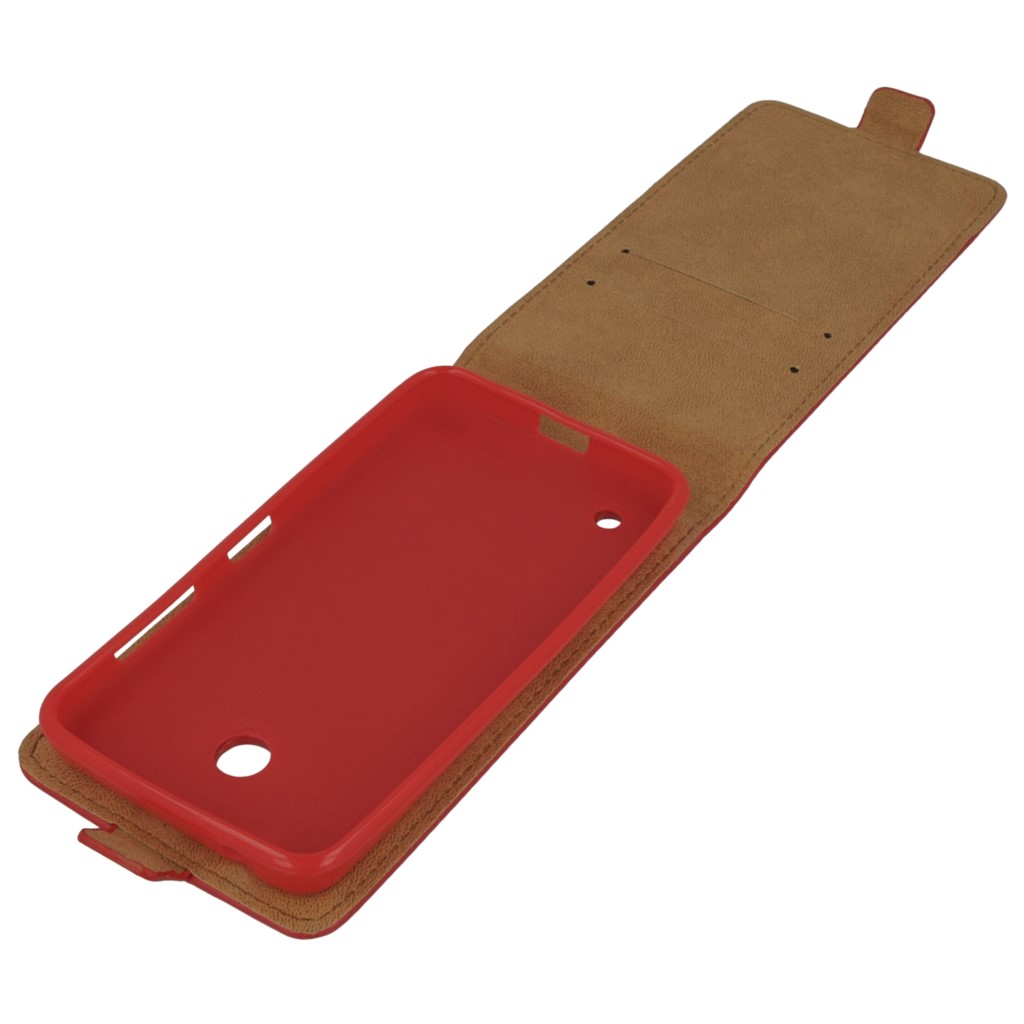 Pokrowiec z klapk na magnes Prestige Slim Flexi czerwony NOKIA Lumia 630 / 10