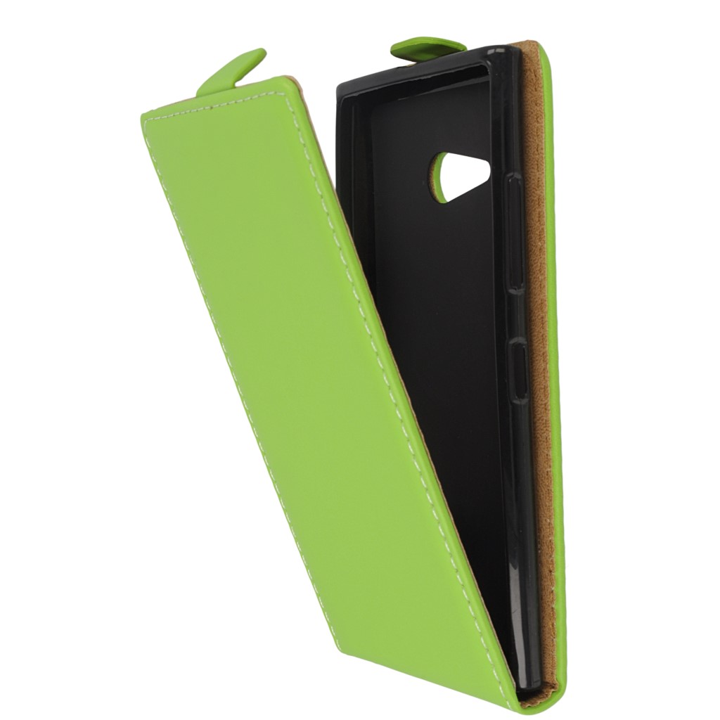 Pokrowiec z klapk na magnes Prestige Slim Flexi zielony NOKIA Lumia 735 / 8