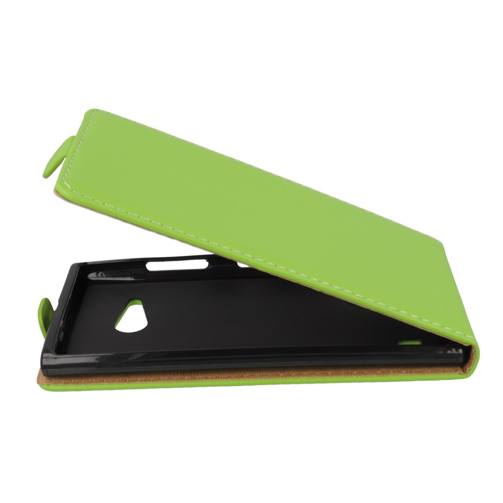 Pokrowiec z klapk na magnes Prestige Slim Flexi zielony NOKIA Lumia 735 / 3