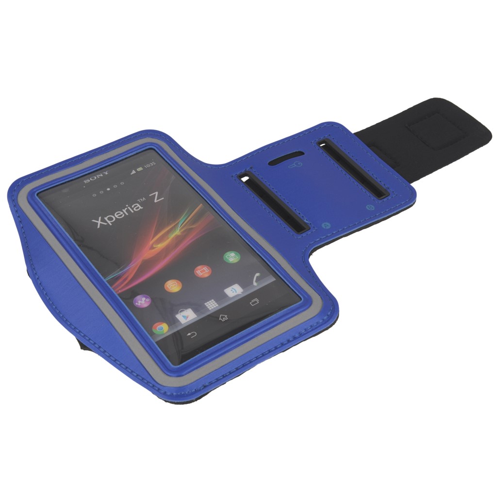 Pokrowiec opaska sportowa na rk Premium niebieska SAMSUNG SM-G900F Galaxy S5 / 8