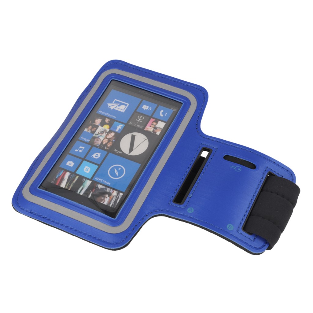 Pokrowiec opaska sportowa na rk Premium niebieska NOKIA Lumia 630 / 2