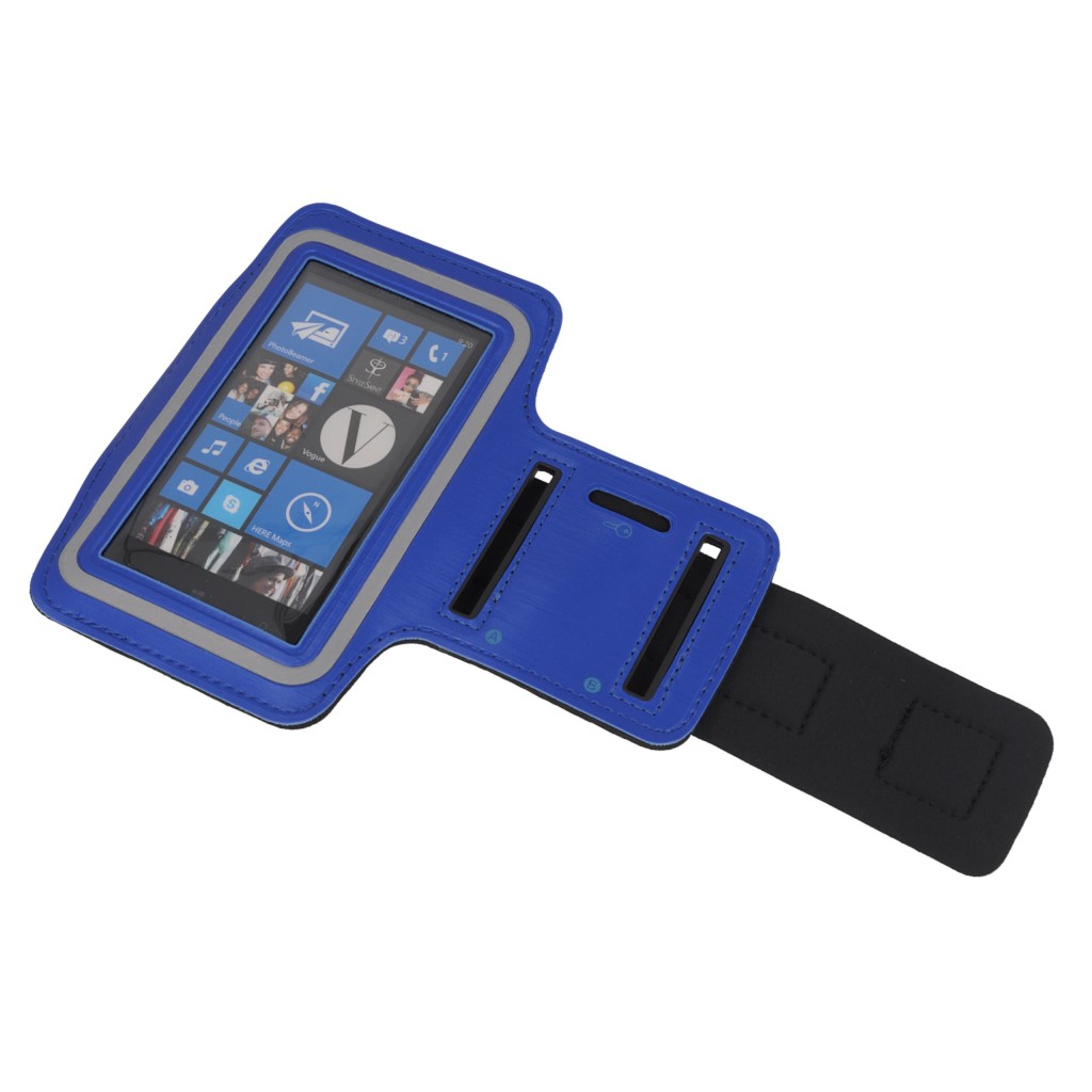 Pokrowiec opaska sportowa na rk Premium niebieska NOKIA Lumia 630 / 7