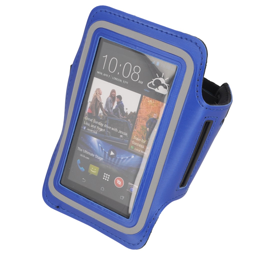 Pokrowiec opaska sportowa na rk Premium niebieska HTC Desire 310