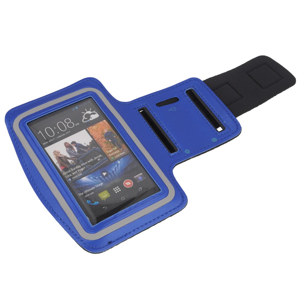 Pokrowiec opaska sportowa na rk Premium niebieska HTC One mini 2 / 2