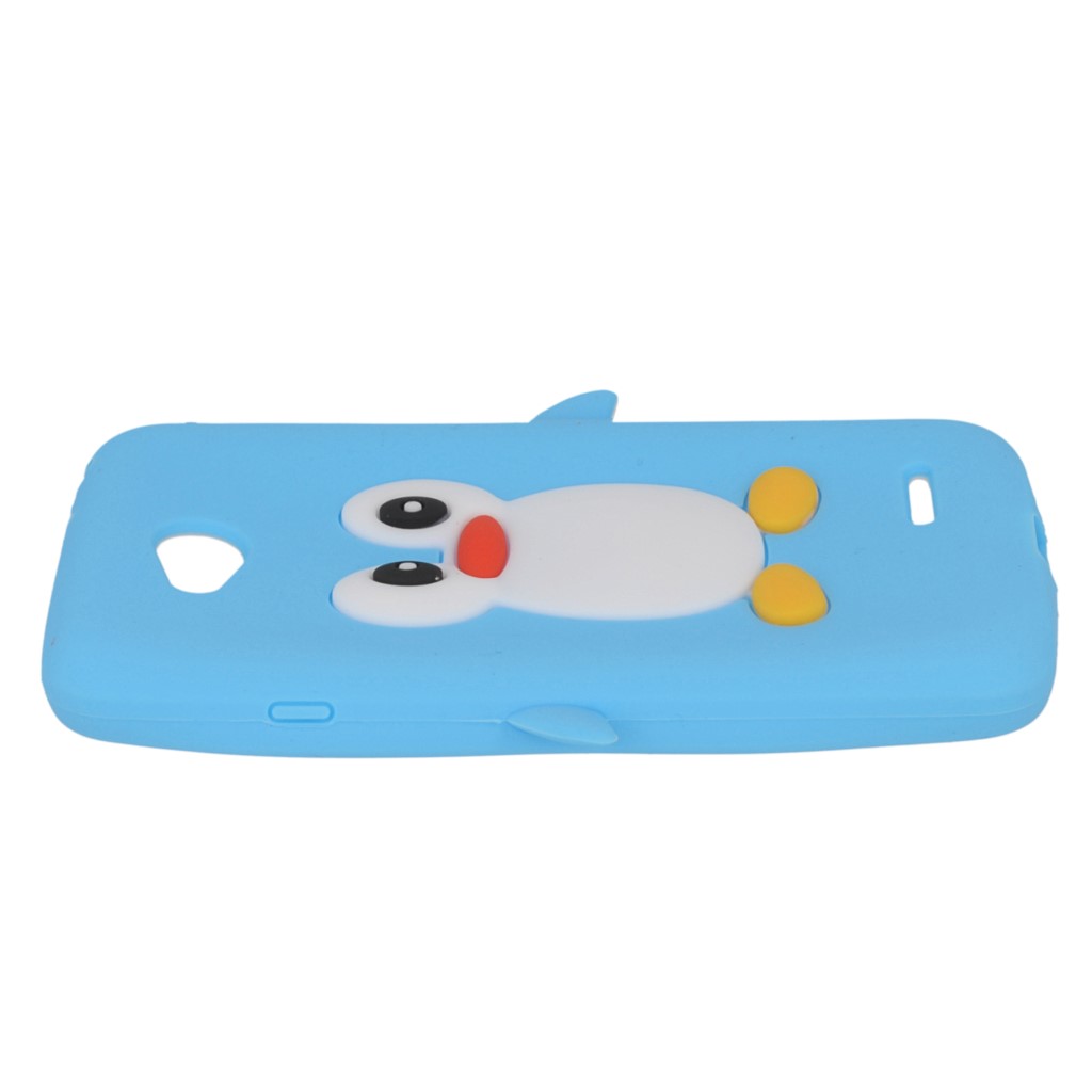 Pokrowiec etui silikonowe 3D Pingwin niebieske LG L65 / 6