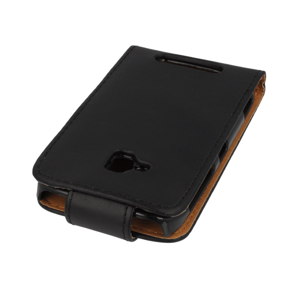 Pokrowiec z klapk na magnes Prestige czarno-beowy NOKIA Lumia 610 / 6
