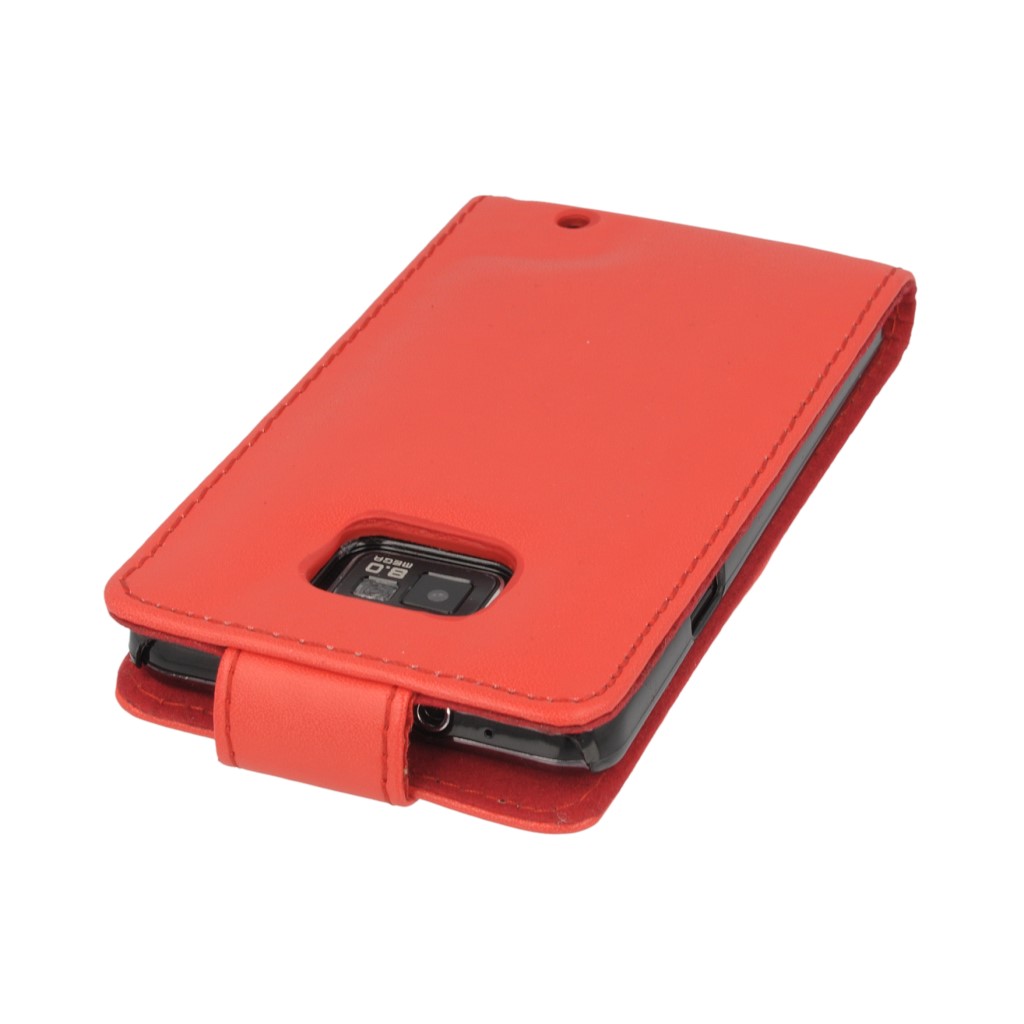 Pokrowiec z klapk na magnes Prestige czerwony SAMSUNG GT-i9105 Galaxy S II Plus / 3