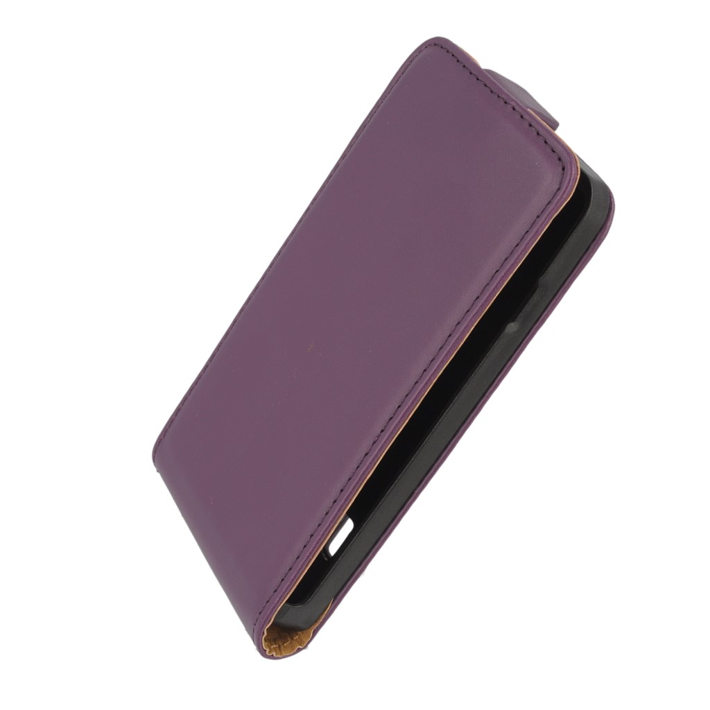 Pokrowiec z klapk na magnes Prestige Slim fioletowy LG Swift L3II Dual / 3