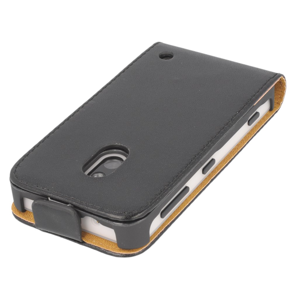 Pokrowiec z klapk na magnes Prestige Slim czarny NOKIA Lumia 620 / 4