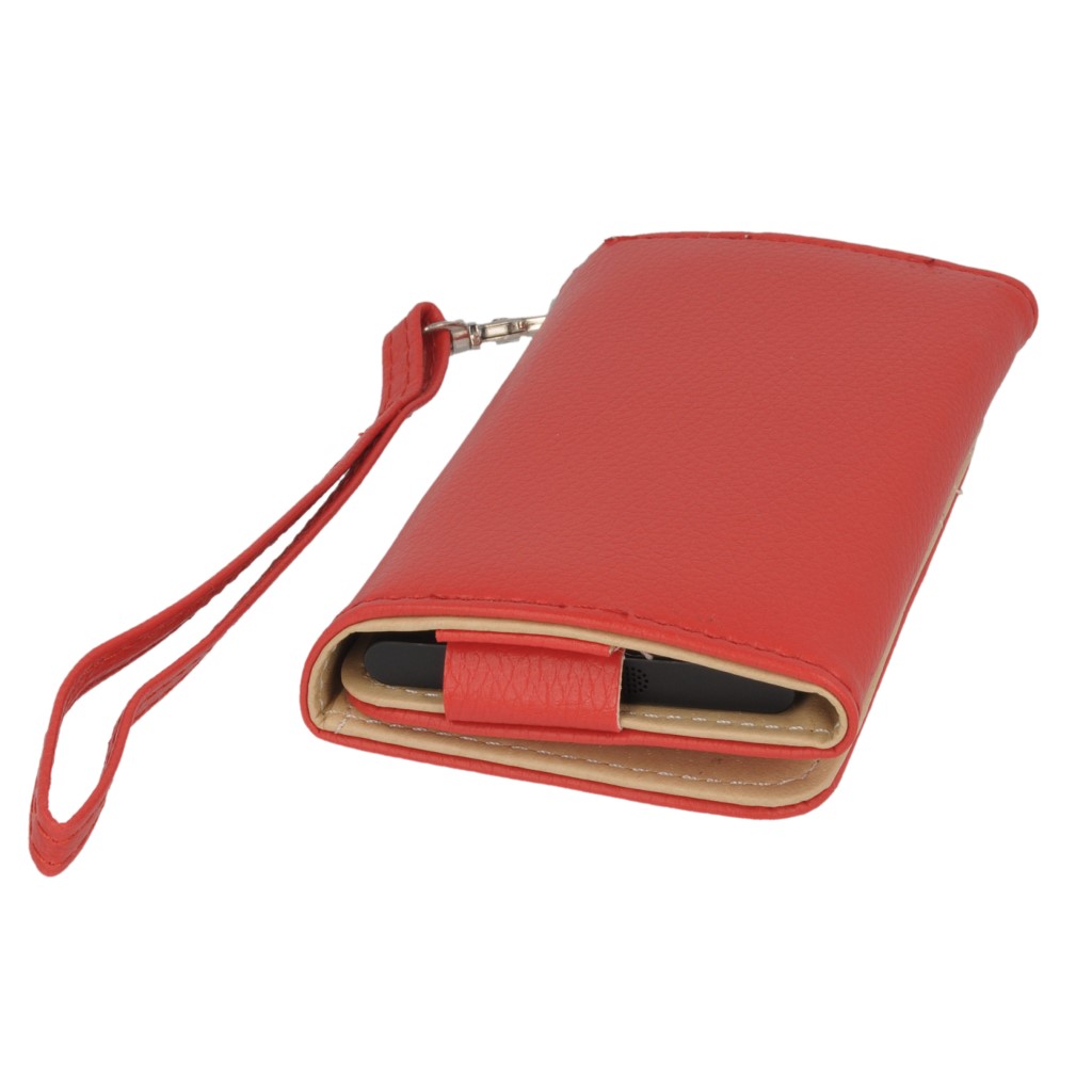 Pokrowiec etui portfel czerwone myPhone C-Smart IIIS / 6