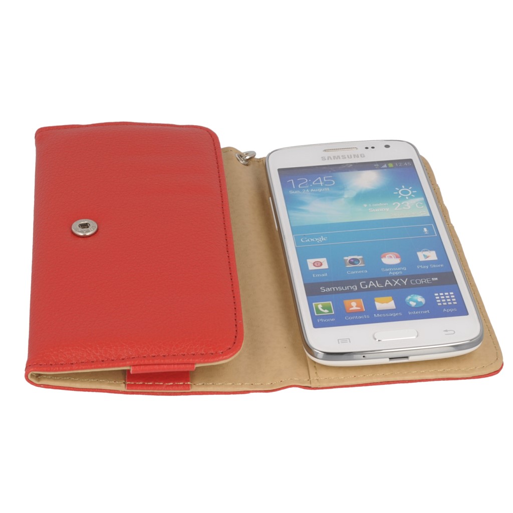 Pokrowiec etui portfel czerwone SAMSUNG Galaxy Core LTE / 7