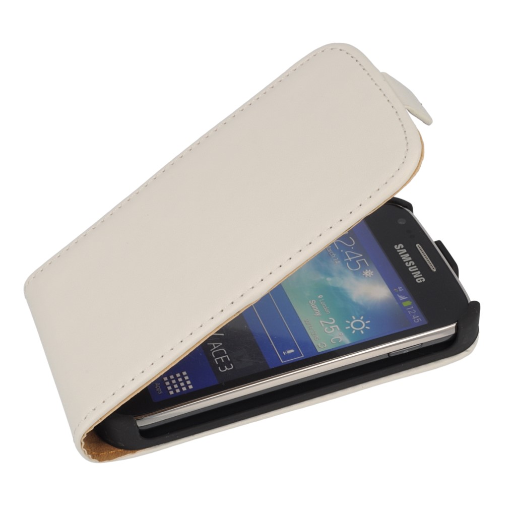 Pokrowiec z klapk na magnes Prestige Slim biay SAMSUNG GT-S7275 Galaxy Ace 3 LTE / 2