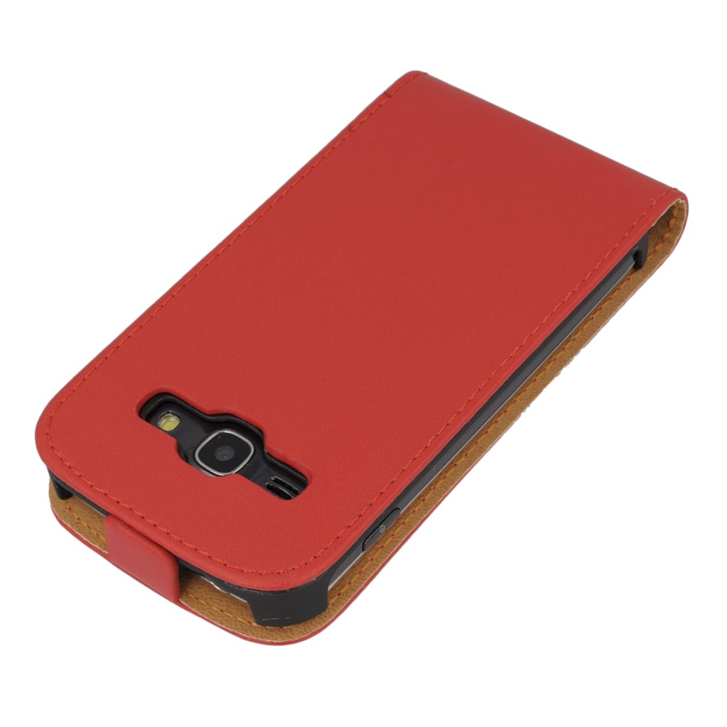 Pokrowiec z klapk na magnes Prestige Slim czerwony SAMSUNG GT-S7275 Galaxy Ace 3 LTE / 6