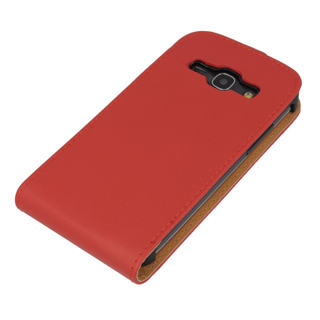 Pokrowiec z klapk na magnes Prestige Slim czerwony SAMSUNG GT-S7275 Galaxy Ace 3 LTE / 7