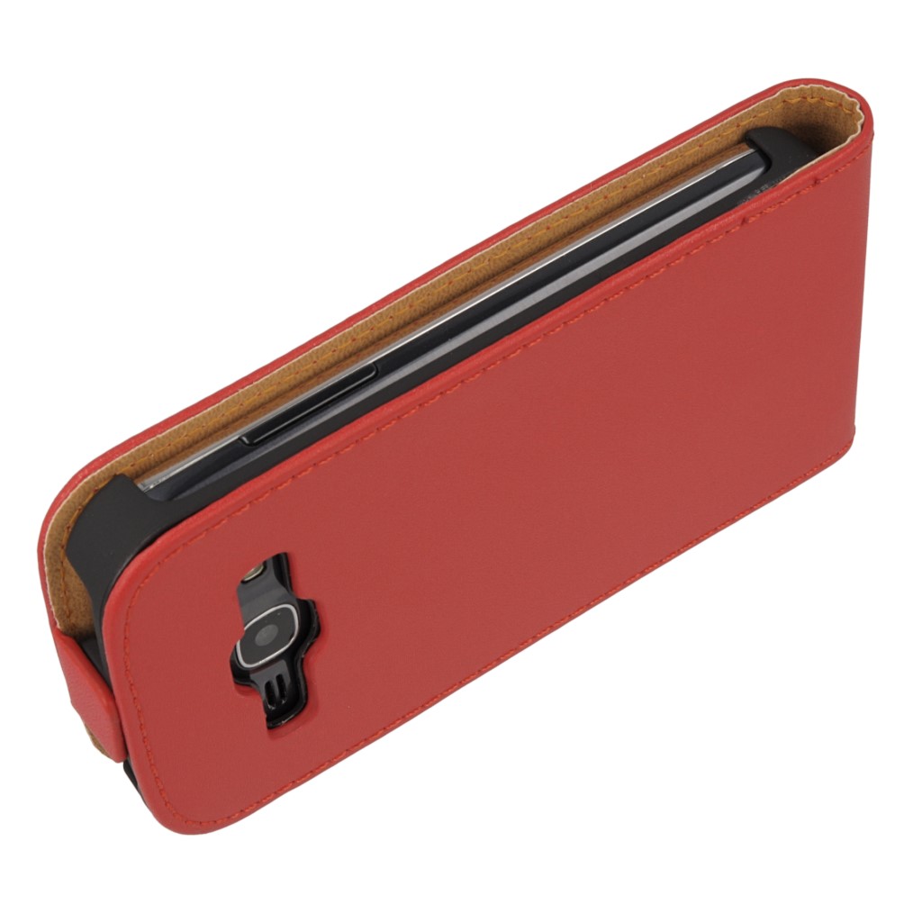 Pokrowiec z klapk na magnes Prestige Slim czerwony SAMSUNG GT-S7275 Galaxy Ace 3 LTE / 8